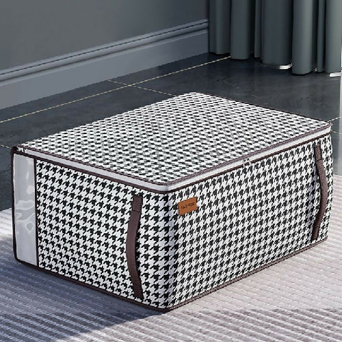 Set of 3 zippered blanket storage bags for closets